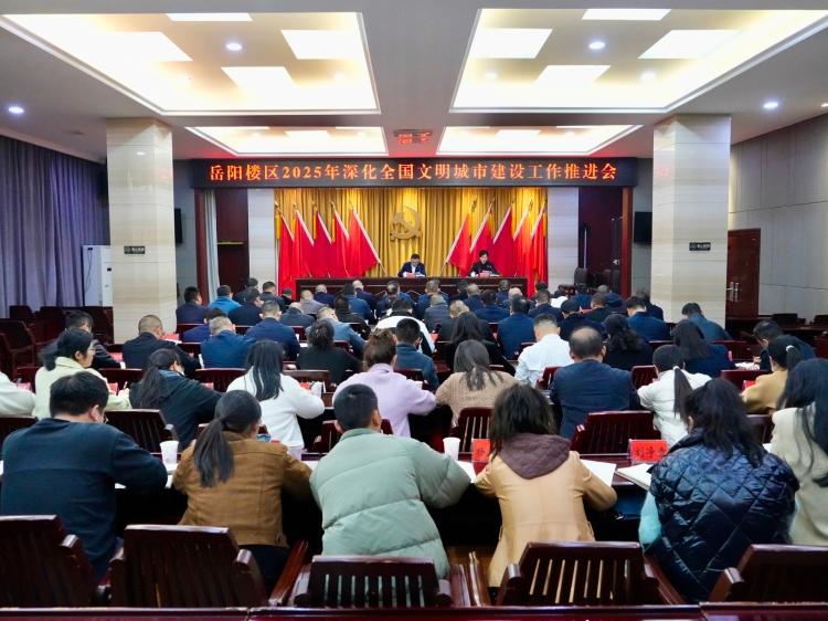 2025年岳阳楼区深化全国文明城市建设工作推进会召开