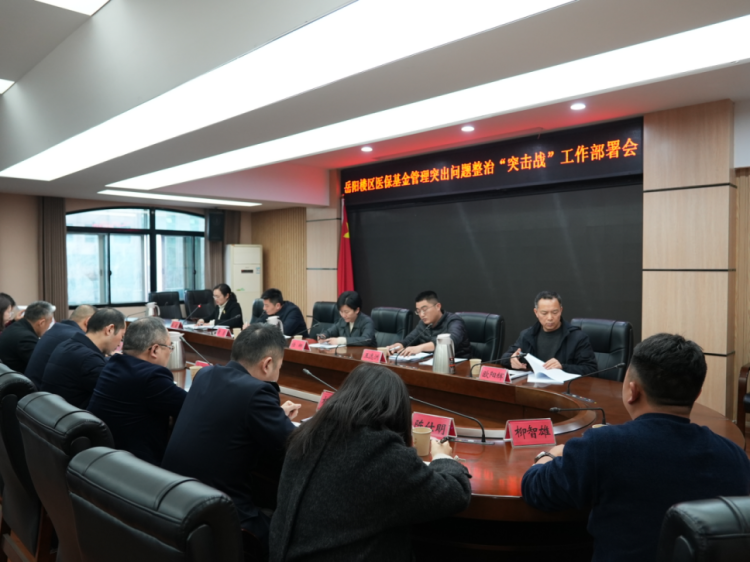 岳阳楼区医保基金管理突出问题整治“突击战”工作部署会召开